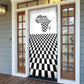 Prince Hall Affiliated Freemasonry Door Cover Classic Masonic Pillars Boaz Jachin Checkerboard Africa Map