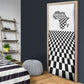 Prince Hall Affiliated Freemasonry Door Cover Classic Masonic Pillars Boaz Jachin Checkerboard Africa Map