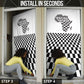 Prince Hall Affiliated Freemasonry Door Cover Classic Masonic Pillars Boaz Jachin Checkerboard Africa Map