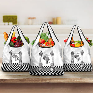 Prince Hall Affiliated Freemasonry Grocery Bag Classic Masonic Pillars Boaz Jachin Checkerboard Africa Map