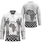 Prince Hall Affiliated Freemasonry Hockey Jersey Classic Masonic Pillars Boaz Jachin Checkerboard Africa Map
