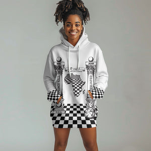Prince Hall Affiliated Freemasonry Hoodie Dress Classic Masonic Pillars Boaz Jachin Checkerboard Africa Map