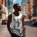 Prince Hall Affiliated Freemasonry Men Tank Top Classic Masonic Pillars Boaz Jachin Checkerboard Africa Map