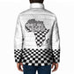 Prince Hall Affiliated Freemasonry Padded Jacket Classic Masonic Pillars Boaz Jachin Checkerboard Africa Map