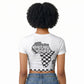 Prince Hall Affiliated Freemasonry Raglan Cropped T shirt Classic Masonic Pillars Boaz Jachin Checkerboard Africa Map