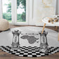 Prince Hall Affiliated Freemasonry Round Carpet Classic Masonic Pillars Boaz Jachin Checkerboard Africa Map