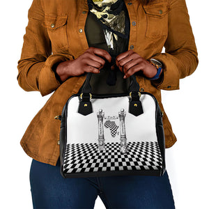 Prince Hall Affiliated Freemasonry Shoulder Handbag Classic Masonic Pillars Boaz Jachin Checkerboard Africa Map