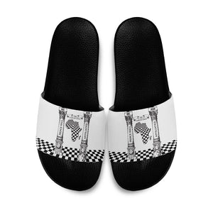 Prince Hall Affiliated Freemasonry Slide Sandals Classic Masonic Pillars Boaz Jachin Checkerboard Africa Map