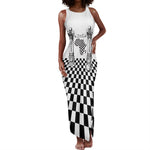 Prince Hall Affiliated Freemasonry Tank Maxi Dress Classic Masonic Pillars Boaz Jachin Checkerboard Africa Map