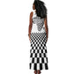 Prince Hall Affiliated Freemasonry Tank Maxi Dress Classic Masonic Pillars Boaz Jachin Checkerboard Africa Map