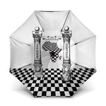 Prince Hall Affiliated Freemasonry Umbrella Classic Masonic Pillars Boaz Jachin Checkerboard Africa Map