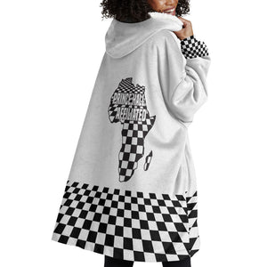 Prince Hall Affiliated Freemasonry Wearable Blanket Hoodie Classic Masonic Pillars Boaz Jachin Checkerboard Africa Map