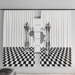 Prince Hall Affiliated Freemasonry Window Curtain Classic Masonic Pillars Boaz Jachin Checkerboard Africa Map