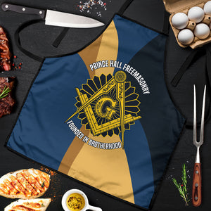 Prince Hall Freemasonry Apron Square and Compasses Gold Blue Geometric