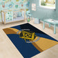 Prince Hall Freemasonry Area Rug Square and Compasses Gold Blue Geometric