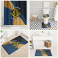 Prince Hall Freemasonry Bathroom Set Square and Compasses Gold Blue Geometric