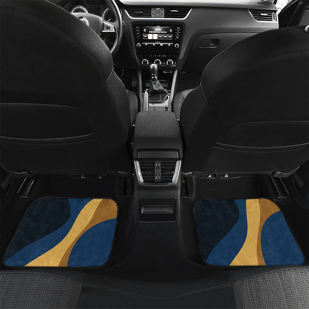 Prince Hall Freemasonry Car Mats Square and Compasses Gold Blue Geometric