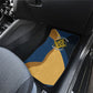 Prince Hall Freemasonry Car Mats Square and Compasses Gold Blue Geometric