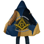 Prince Hall Freemasonry Cloak Square and Compasses Gold Blue Geometric