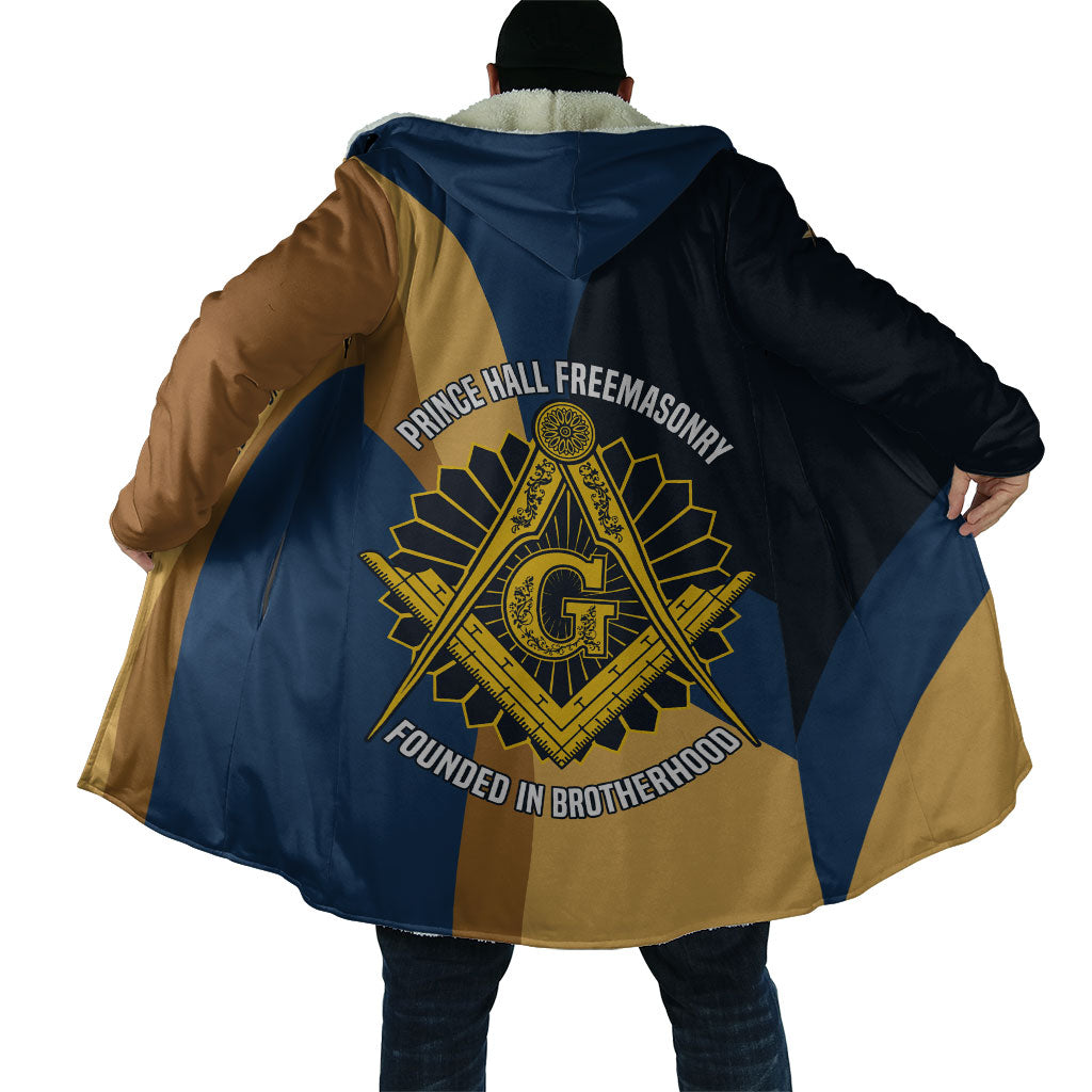 Prince Hall Freemasonry Cloak Square and Compasses Gold Blue Geometric