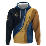 Prince Hall Freemasonry Hoodie Square and Compasses Gold Blue Geometric
