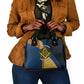 Prince Hall Freemasonry Shoulder Handbag Square and Compasses Gold Blue Geometric
