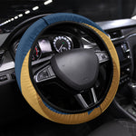 Prince Hall Freemasonry Steering Wheel Cover Square and Compasses Gold Blue Geometric