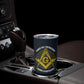 Prince Hall Freemasonry Tumbler Cup Square and Compasses Gold Blue Geometric