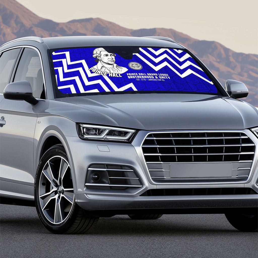 Prince Hall Grand Lodge Auto Sun Shade Founder Portrait Geometric Brotherhood