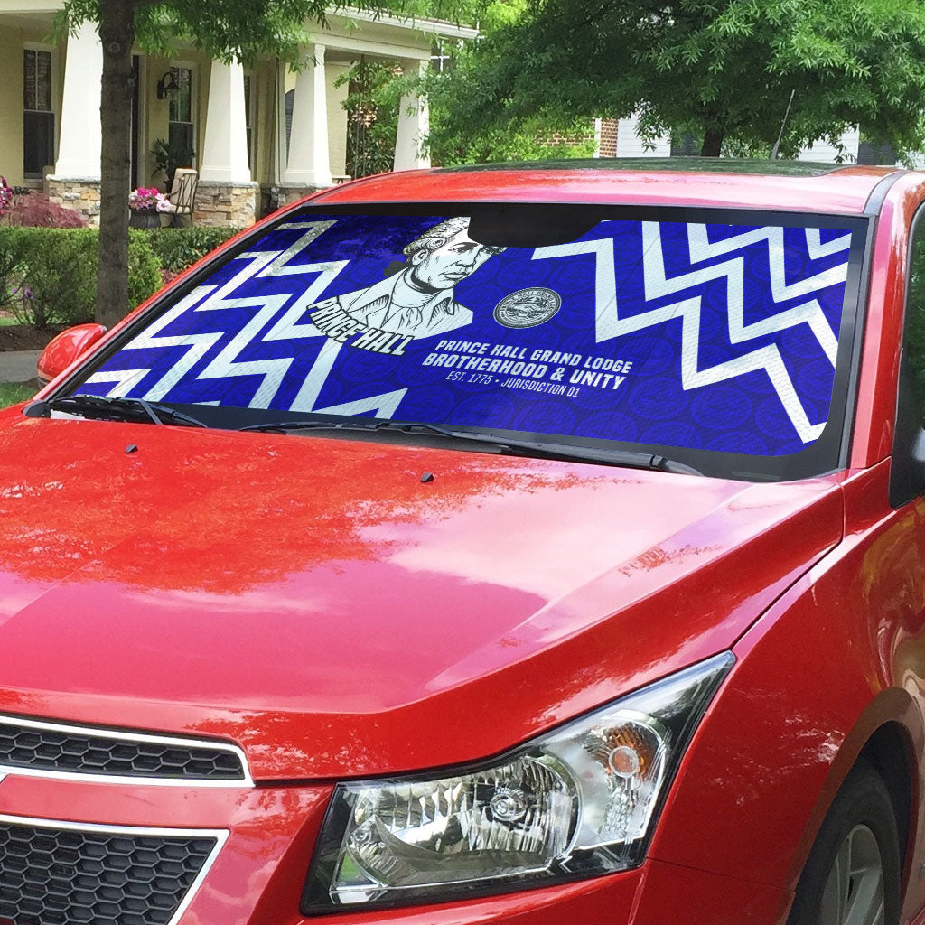 Prince Hall Grand Lodge Auto Sun Shade Founder Portrait Geometric Brotherhood