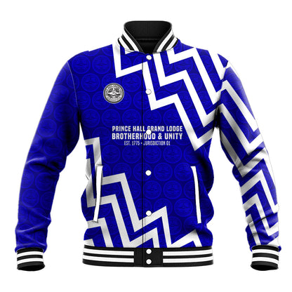 Prince Hall Grand Lodge Baseball Jacket Founder Portrait Geometric Brotherhood