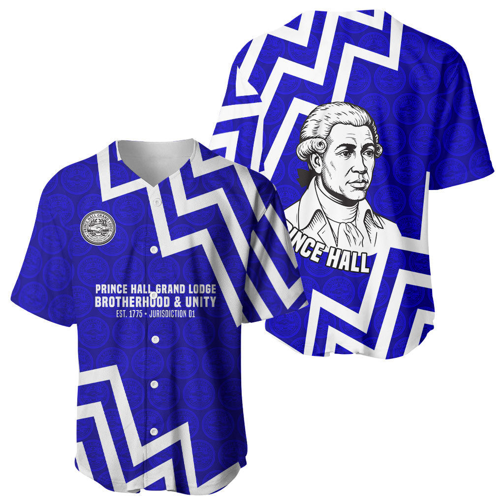 Prince Hall Grand Lodge Baseball Jersey Founder Portrait Geometric Brotherhood