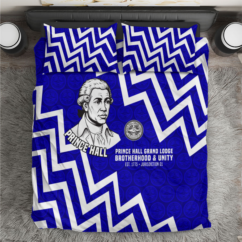 Prince Hall Grand Lodge Bedding Set Founder Portrait Geometric Brotherhood