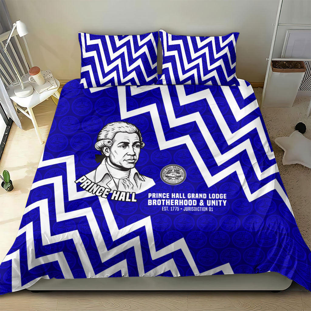 Prince Hall Grand Lodge Bedding Set Founder Portrait Geometric Brotherhood