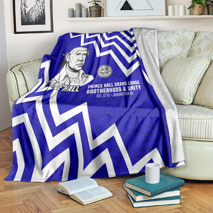 Prince Hall Grand Lodge Blanket Founder Portrait Geometric Brotherhood
