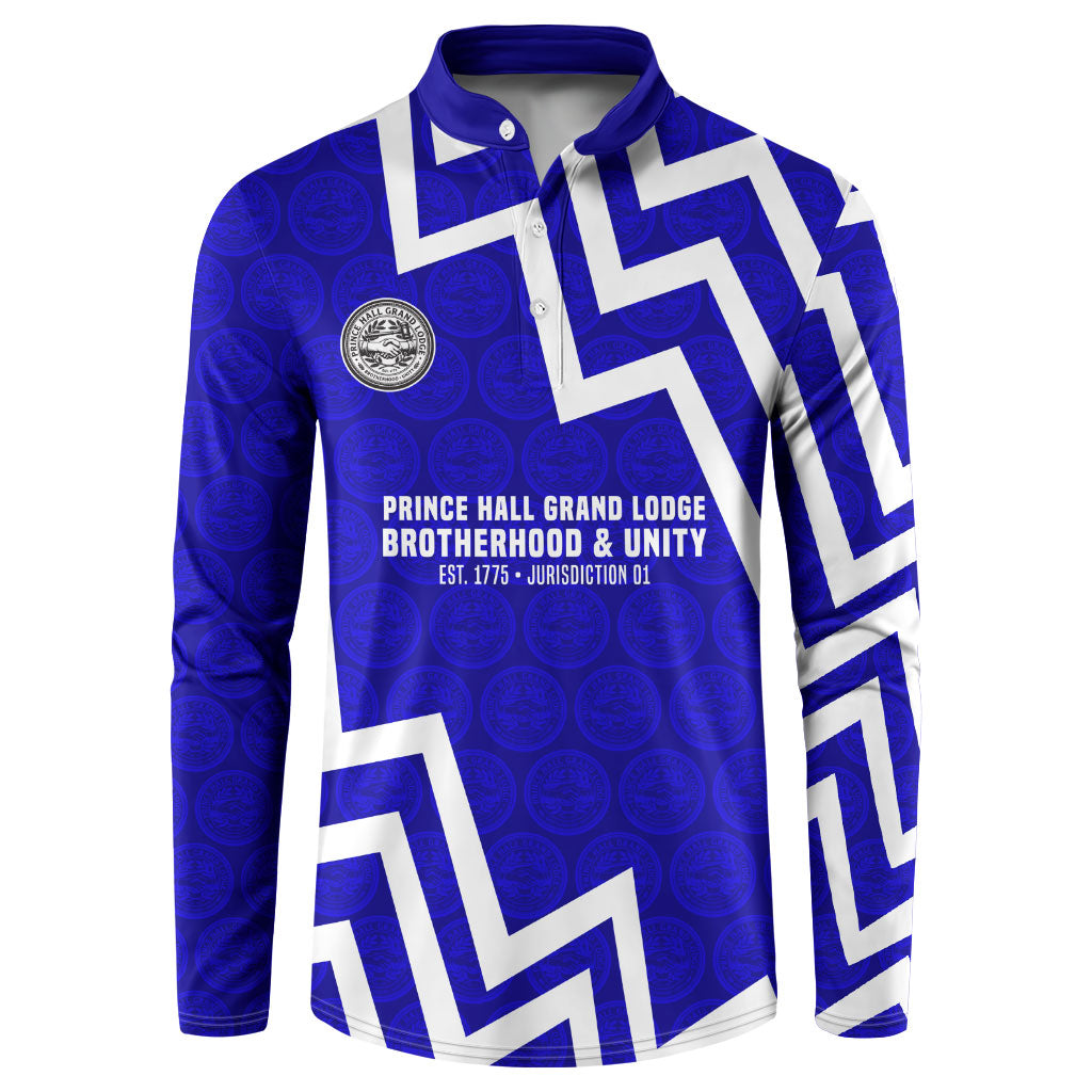 Prince Hall Grand Lodge Button Sweatshirt Founder Portrait Geometric Brotherhood