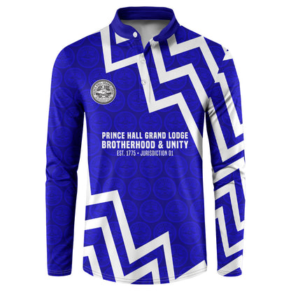Prince Hall Grand Lodge Button Sweatshirt Founder Portrait Geometric Brotherhood