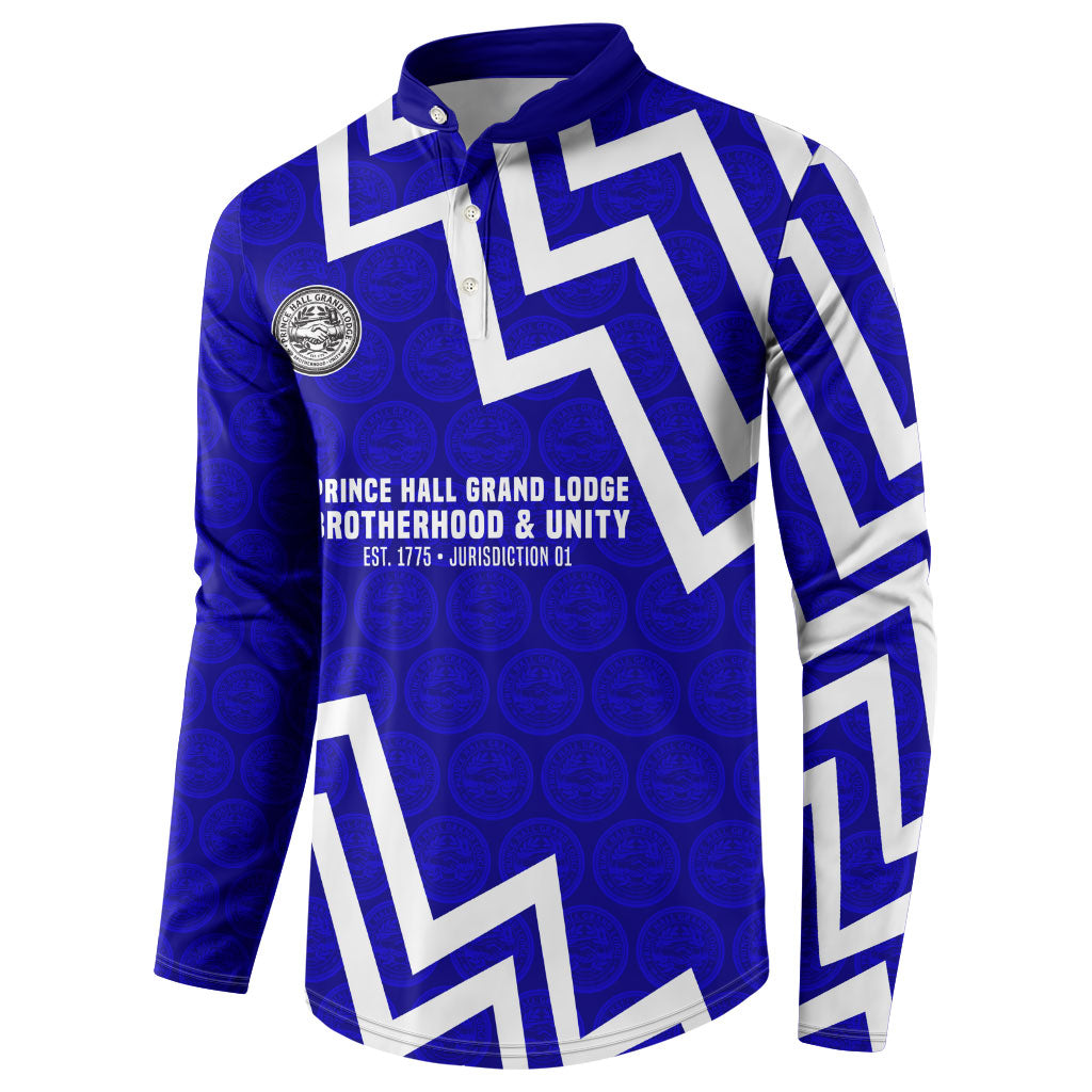 Prince Hall Grand Lodge Button Sweatshirt Founder Portrait Geometric Brotherhood