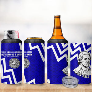 Prince Hall Grand Lodge 4 in 1 Can Cooler Tumbler Founder Portrait Geometric Brotherhood