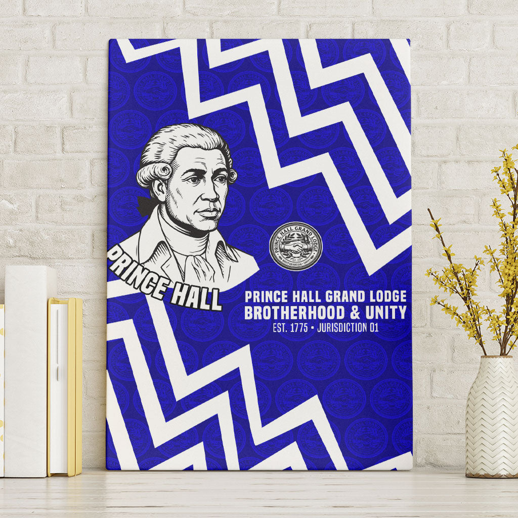 Prince Hall Grand Lodge Canvas Wall Art Founder Portrait Geometric Brotherhood