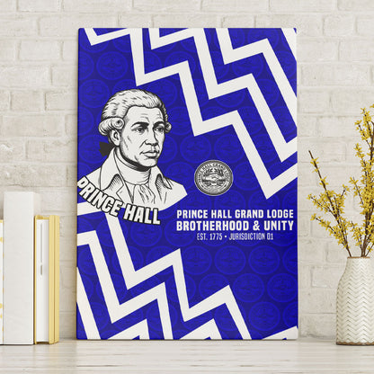 Prince Hall Grand Lodge Canvas Wall Art Founder Portrait Geometric Brotherhood