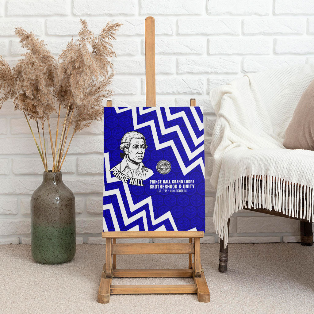 Prince Hall Grand Lodge Canvas Wall Art Founder Portrait Geometric Brotherhood