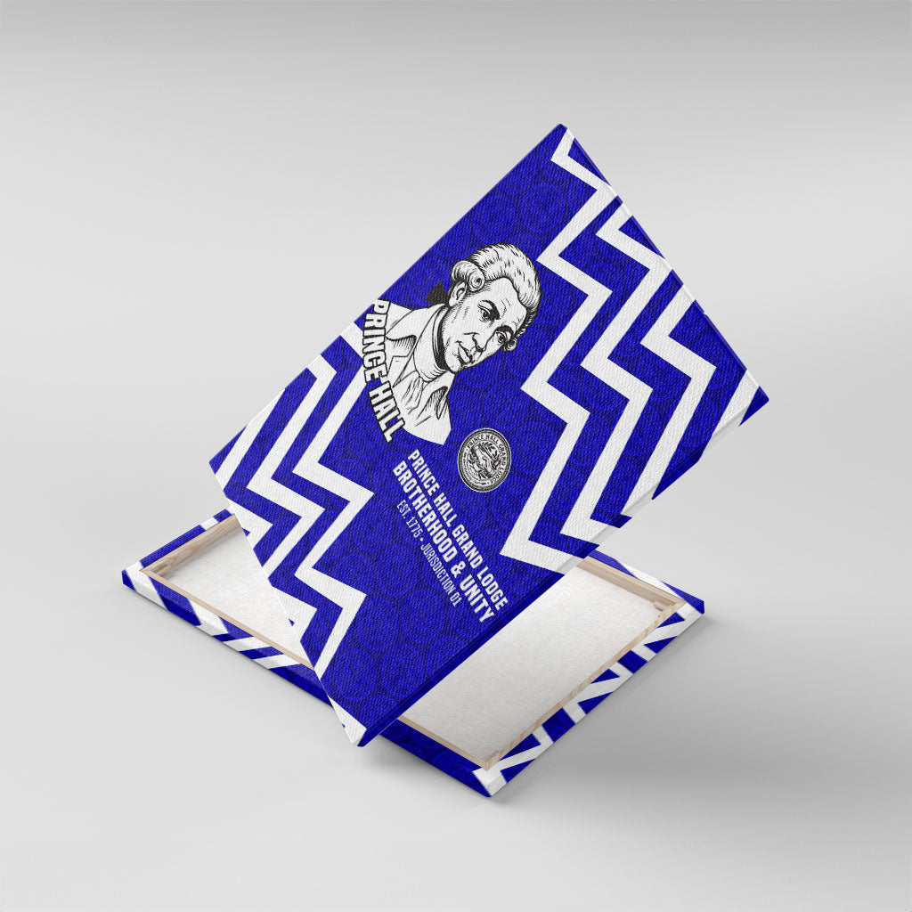 Prince Hall Grand Lodge Canvas Wall Art Founder Portrait Geometric Brotherhood