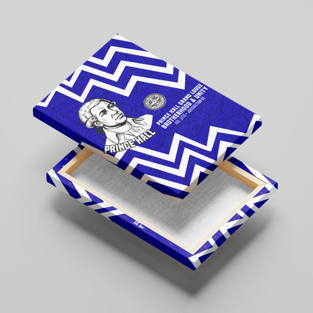Prince Hall Grand Lodge Canvas Wall Art Founder Portrait Geometric Brotherhood