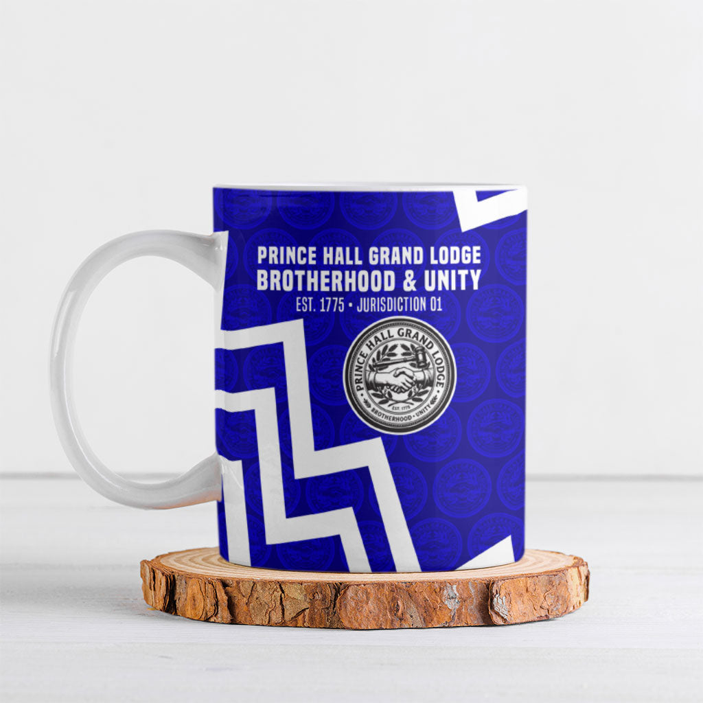 Prince Hall Grand Lodge Ceramic Mug Founder Portrait Geometric Brotherhood