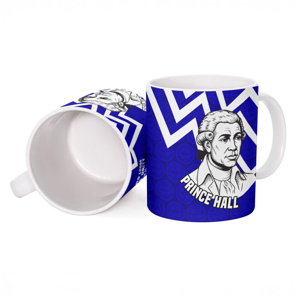 Prince Hall Grand Lodge Ceramic Mug Founder Portrait Geometric Brotherhood