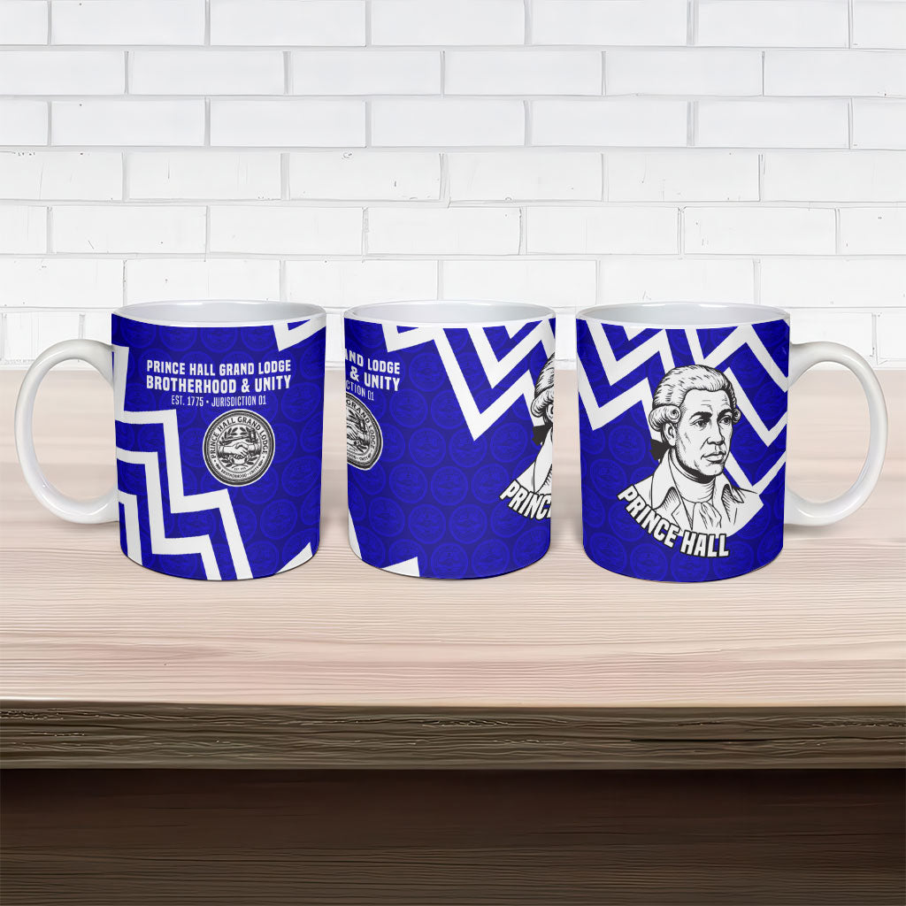 Prince Hall Grand Lodge Ceramic Mug Founder Portrait Geometric Brotherhood