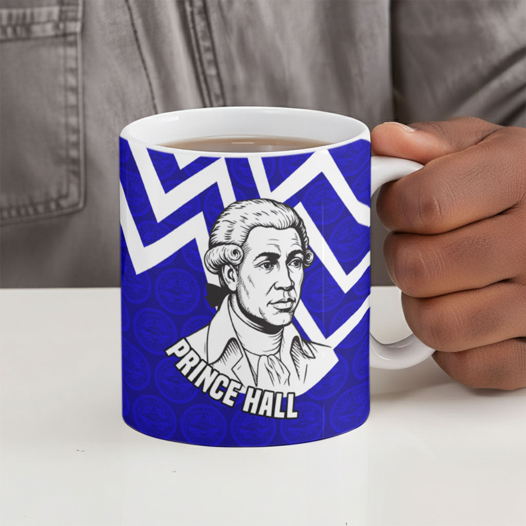 Prince Hall Grand Lodge Ceramic Mug Founder Portrait Geometric Brotherhood