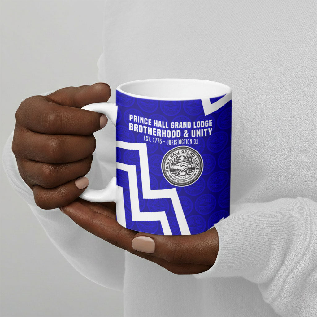 Prince Hall Grand Lodge Ceramic Mug Founder Portrait Geometric Brotherhood