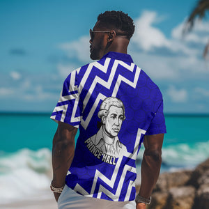 Prince Hall Grand Lodge Hawaiian Shirt Founder Portrait Geometric Brotherhood